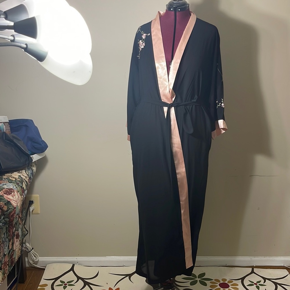 Oscar de la rents robe pine black 100% polyester pink label